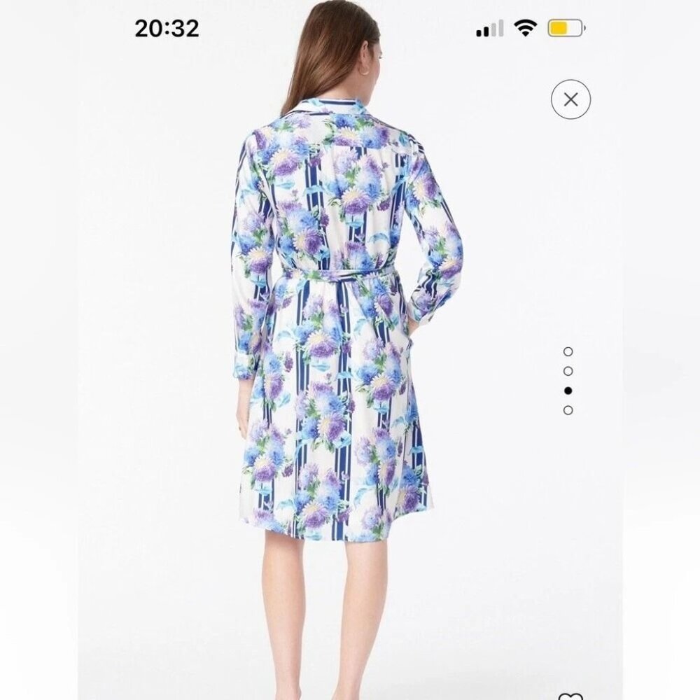 J. Crew a-line shirt Dress in vintage floral size 10 - Picture 4 of 10